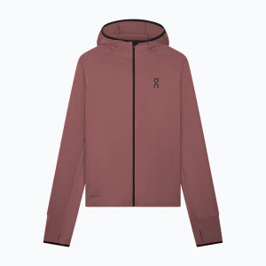 Bluza do biegania męska On Climate Zip Hoodie barberry Bordowy
