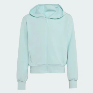 Bluza dresowa adidas Girls Full Zip Hoodie Halo Mint