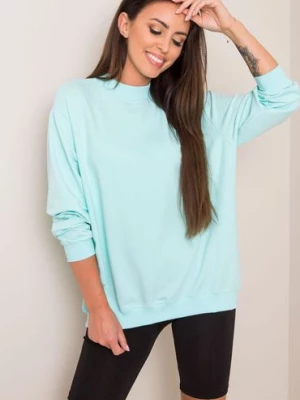 Bluza dresowa damska basic w kolorze mietowym BASIC FEEL GOOD