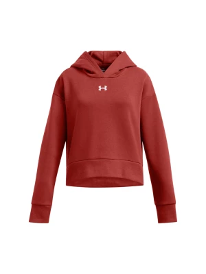 Bluza dresowa dziewczęca Under Armour UA Rival Fleece Crop Hoodie - czerwona