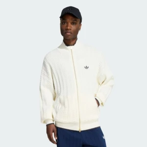 Bluza dresowa Firebird Cable Knit Adidas Cloud White