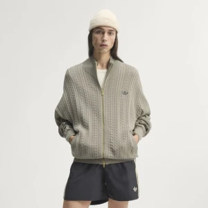 Bluza dresowa Firebird Cable Knit Adidas Silver Pebble