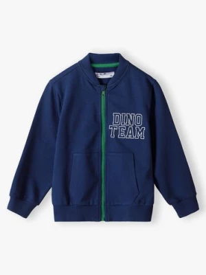 Bluza dresowa granatowa dla chłopca typu bomber - Dino Team 5.10.15.