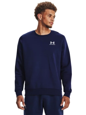 Bluza dresowa męska Under Armour UA Essential Fleece Crew - granatowa