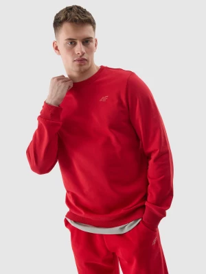 Bluza dresowa nierozpinana bez kaptura męska - czerwona 4F