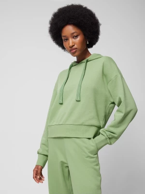 Bluza dresowa nierozpinana z kapturem damska Outhorn - zielona