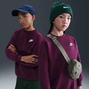 Bluza dresowa o kroju oversize dla dużych dzieci Nike Club Fleece - Czerwony