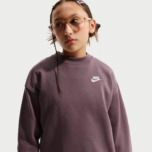 Bluza dresowa o kroju oversize dla dużych dzieci Nike Club Fleece - Fiolet