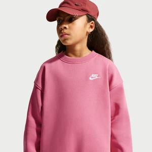 Bluza dresowa o kroju oversize dla dużych dzieci Nike Club Fleece - Różowy