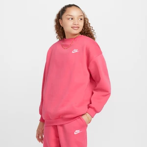 Bluza dresowa o kroju oversize dla dużych dzieci Nike Sportswear Club Fleece - Różowy