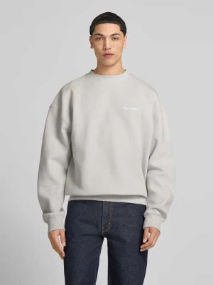 Bluza dresowa o kroju oversize z haftowanym logo model 'Tate' Pegador Jasnoszary