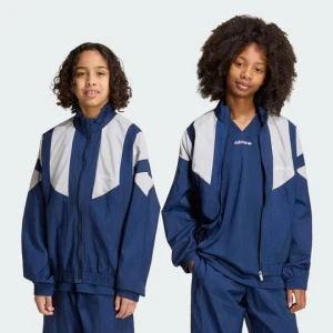 BLUZA DRESOWA O OBSZERNYM KROJU Z PLECIONEGO MATERIAŁU BLOCKED Adidas