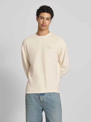 Bluza dresowa w kroju regular fit ze strukturalnym wzorem Karl Kani