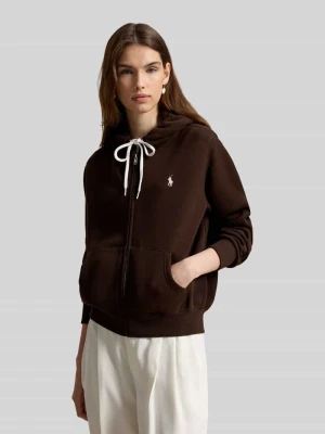 Bluza dresowa z bawełnianej mieszanki z kapturem o kroju regular fit Polo Ralph Lauren Ciemnobrązowy