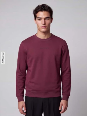 Bluza dresowa z czystej bawełny, krój regular fit Marc O'Polo Śliwkowy
