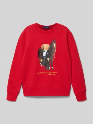 Bluza dresowa z czystej bawełny, krój regular fit Polo Ralph Lauren Czerwony