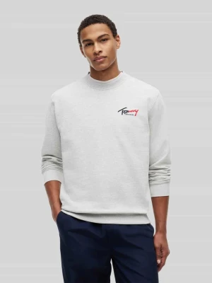Bluza dresowa z czystej bawełny, krój regular fit Tommy Jeans Jasnoszary melanż