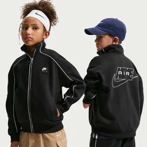 Bluza dresowa z dzianiny dla dużych dzieci Nike Air - Czerń