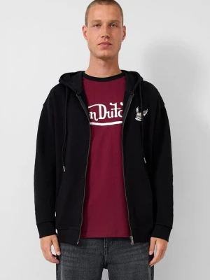 Bluza dresowa z haftem i naszywką | QS x Von Dutch czarny