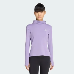 Bluza dresowa z kapturem adi365 Running Essentials Winterised Hooded Long Sleeve Adidas Magic Lilac