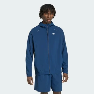BLUZA DRESOWA Z KAPTUREM I SUWAKIEM NA CAŁEJ DŁUGOŚCI TECH TREFOIL ESSENTIALS Adidas Night Indigo