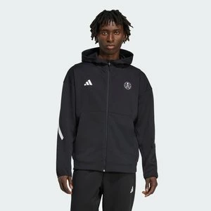 BLUZA DRESOWA Z KAPTUREM PARIS BASKETBALL TRAVEL Z.N.E. FULL ZIP Adidas
