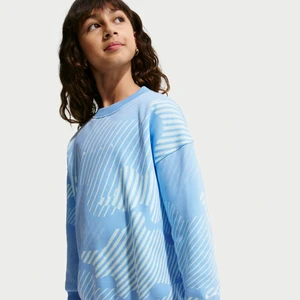 Zdjęcie produktu Bluza dresowa z okrągłym dekoltem dla dużych dzieci (dziewcząt) Nike Club Fleece - Niebieski