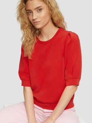 Bluza dresowa z plisowanymi detalami s.Oliver czerwony