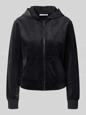 Bluza dresowa z wzorem logo Model 'LOREN' Guess Czarny