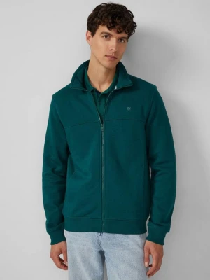 Bluza dresowa ze stójką i logo s.Oliver zielony