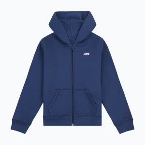 Bluza dziecięca New Balance Brush Back Small Logo Full Zip Hoodie nb navy