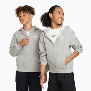 Bluza dziecięca Nike Sportswear Club Fleece dark grey heather/base grey/white