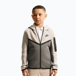 Bluza dziecięca Nike Sportswear Tech Fleece moon particle/cave stone/black/black Szary