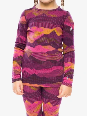 Bluza dziecięca Smartwool Classic Thermal Merino Base Layer Crew Boxed - purple iris mtn