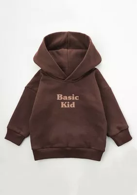 Bluza dziecięca z kapturem "Basic kid" Brown