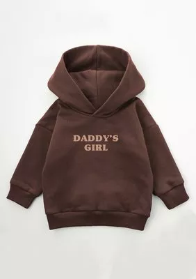 Bluza dziecięca z kapturem "Daddy's girl" Brown