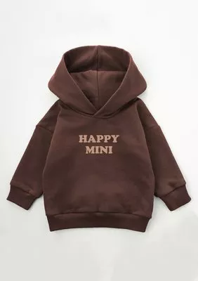 Bluza dziecięca z kapturem "Happy mini" Brown