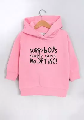 Bluza dziecięca z kapturem "Sorry boys..." Pink
