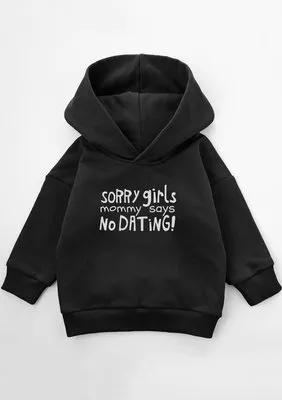 Bluza dziecięca z kapturem ''Sorry girls..." Black