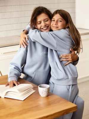 Bluza dziewczęca z kapturem - niebieska  Powerful #Family Family Concept by 5.10.15.