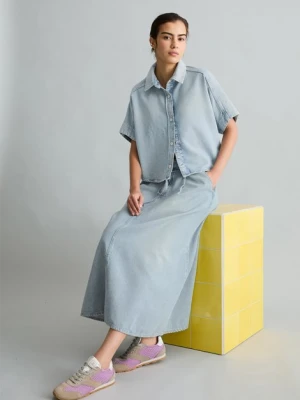 Bluza dżinsowa o luźnym kroju Marc O'Polo modrá