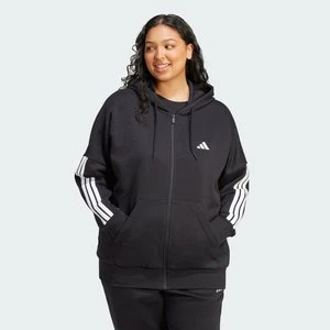 Bluza Essentials 3-Stripes Full-Zip Fleece Hoodie (Plus Size) Adidas