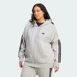 Bluza Essentials 3-Stripes Full-Zip Fleece Hoodie (Plus Size) Adidas