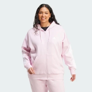 Bluza Essentials 3-Stripes Full-Zip Fleece Hoodie (Plus Size) Adidas