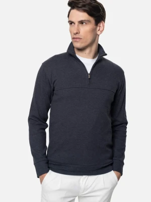 BLUZA ESTRADA TROYER/TYPU TROYER GRANATOWA Z BAWEŁNĄ Recman