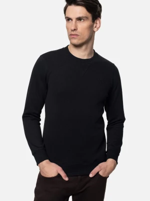 BLUZA FAVARA Z OKRĄGŁYM DEKOLTEM CZARNA Z BAWEŁNĄ Recman