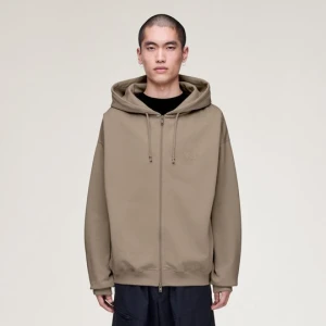 Bluza frotté z kapturem Y-3 Brushed z suwakiem Adidas Light Brown