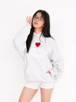 Bluza i heart lh brokatowa szara Top Secret