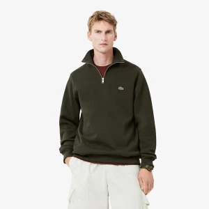Bluza Interlock z wysokim kołnierzem i zamkiem błyskawicznym Lacoste
