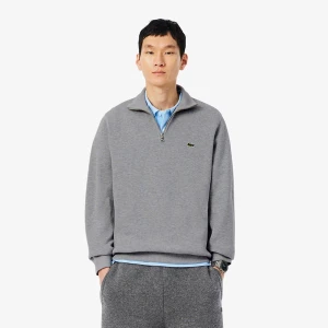 Bluza Interlock z wysokim kołnierzem i zamkiem błyskawicznym Lacoste